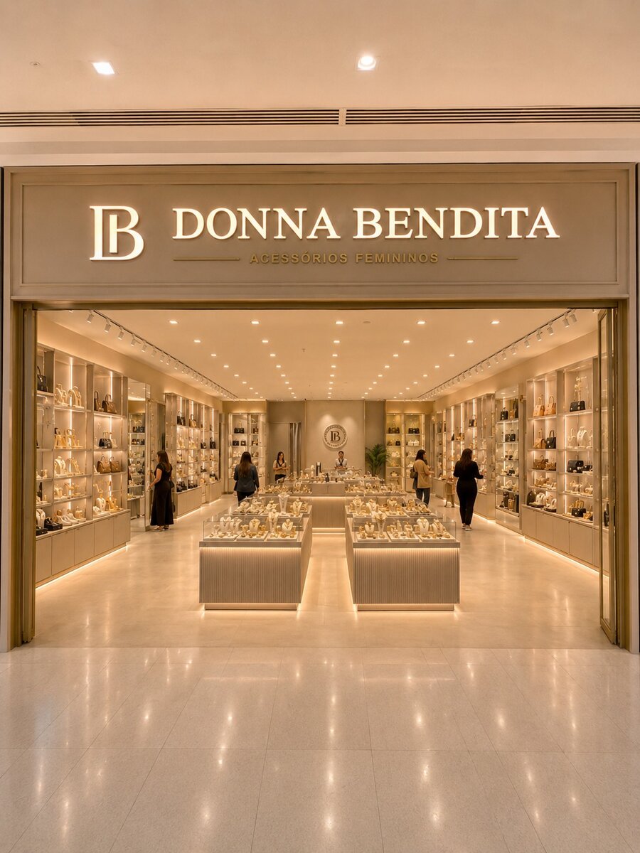 Fachada da loja Donna Bendita no Shopping Avenida Center